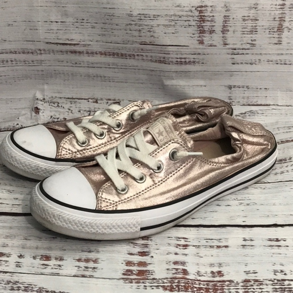 Converse Pink Metallic Gold Sneakers